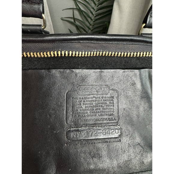 Vtg COACH Bonnie Cashin‎ Slim Satchel Bag Black NYC Talon Zip 9525 Glue In 70's - Picture 9 of 10